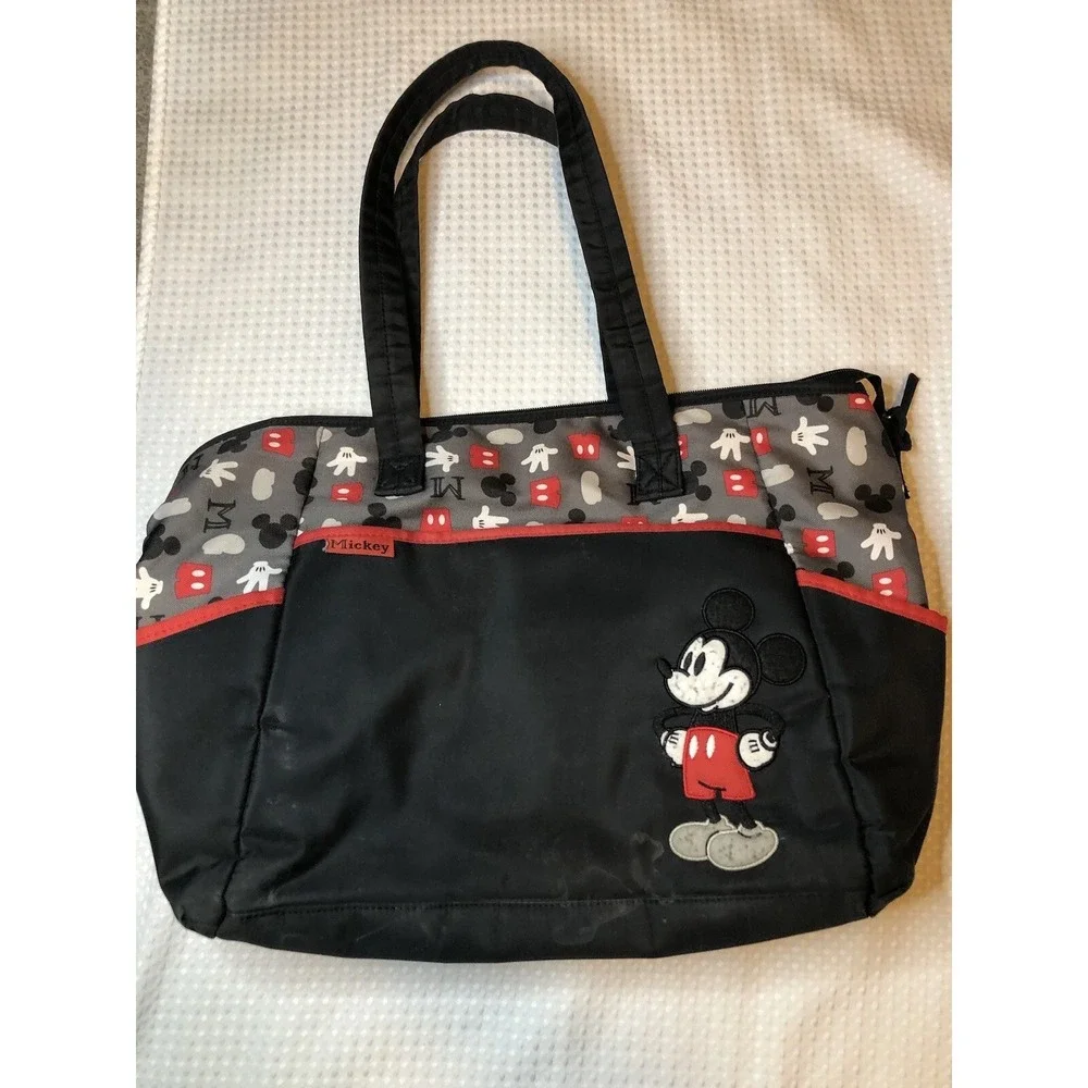 Disney Baby - Mickey Mouse - Used - Baby Diaper Bag - Girls/Boys - Black & Red